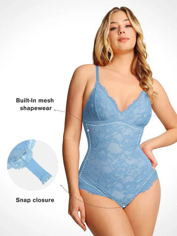 Shapewear Full Lace Thong Bodysuit